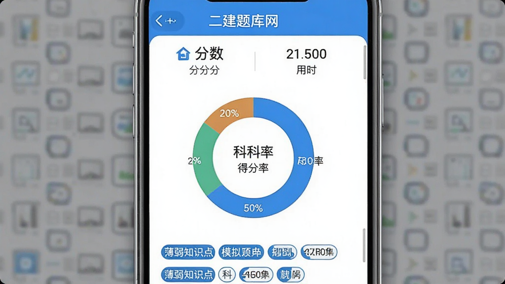 һ���ֻ������ͼ��չʾ���������App��ģ�⿼�Խ��ҳ�棬������ʾ��������ʱ���м��л���ͼչʾ����Ŀ�÷��ʣ��·��г�����֪ʶ���ǩ��������ɫΪ���ף���������ݿ��ӻ������ʸɾ��޶���Ԫ��