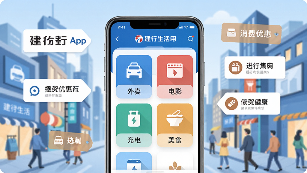 һ��չʾ��������App����ȫò������ͼ������������һ���ִ������ֻ�����Ļ����ʾ�Ž�������App�������棬�����а�����������Ӱ����ֵ����ʳ��ͼ�꣬�����Ƿ����ĳ������������������Żݱ�ǩ������ɫ���Խ������Ͱ�ɫΪ��������ִ���ƽ�����ʸɾ��������޶���Ԫ��