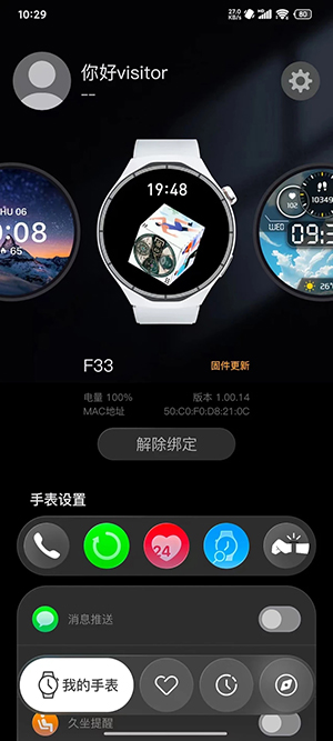 Lewear Pro 安卓版 功能界面