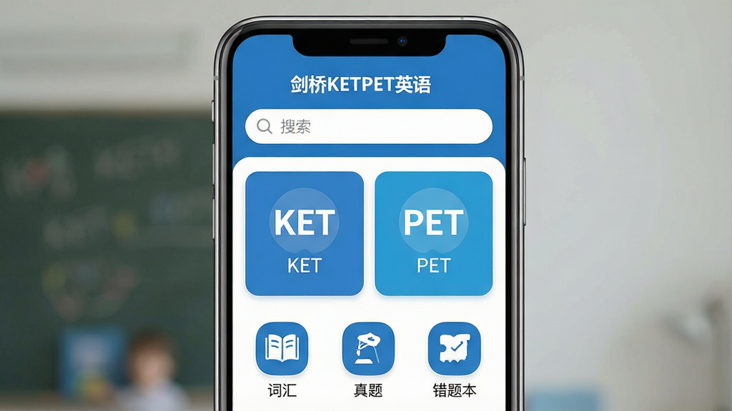 һ���ֻ���Ļչʾ������KETPETӢ�App���������ϸͼƬ���������ֻ����з��ã�����Ϊ������ʾ�������ơ�����KETPETӢ����������м���KET��PET������ģ����ڣ��·������Ŵʻ㡢���⡢���Ȿ�ȹ���ͼ�꣬�Ű��������룬���Ϊ�ִ���ƽ��������App��ƣ�ϸ����ͼ��Բ����ɫ������Ϊ�������ʸɾ����塢�޶���Ԫ��