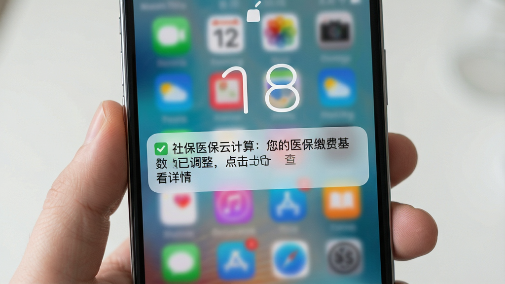 �籣ҽ���Ƽ��� ��Ϣ֪ͨ���棬����չʾ�ֻ�����֪ͨ��ʽ��֪ͨ����Ϊ���籣ҽ���Ƽ��㣺����ҽ���ɷѻ����ѵ���������鿴���顱��������ģ�����ֻ����棬��ɫ��ͣ����дʵ�����ʸɾ��޶���Ԫ��