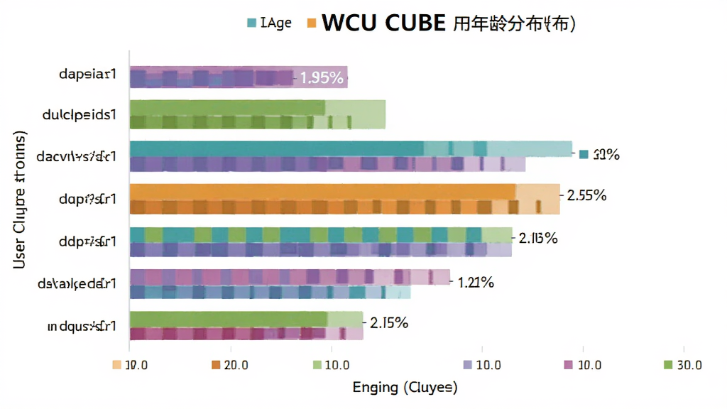 WCU CUBE �û�����ֲ���״ͼ������Ϊͼ��չʾ������Ϊ������״ͼ���Ű�������������ݿ��ӻ���ϸ�ڰ�����ͬ��ɫ�������Ͱٷֱȱ�ǩ�����ʸɾ����࣬����Ϊ��ɫ�޸���