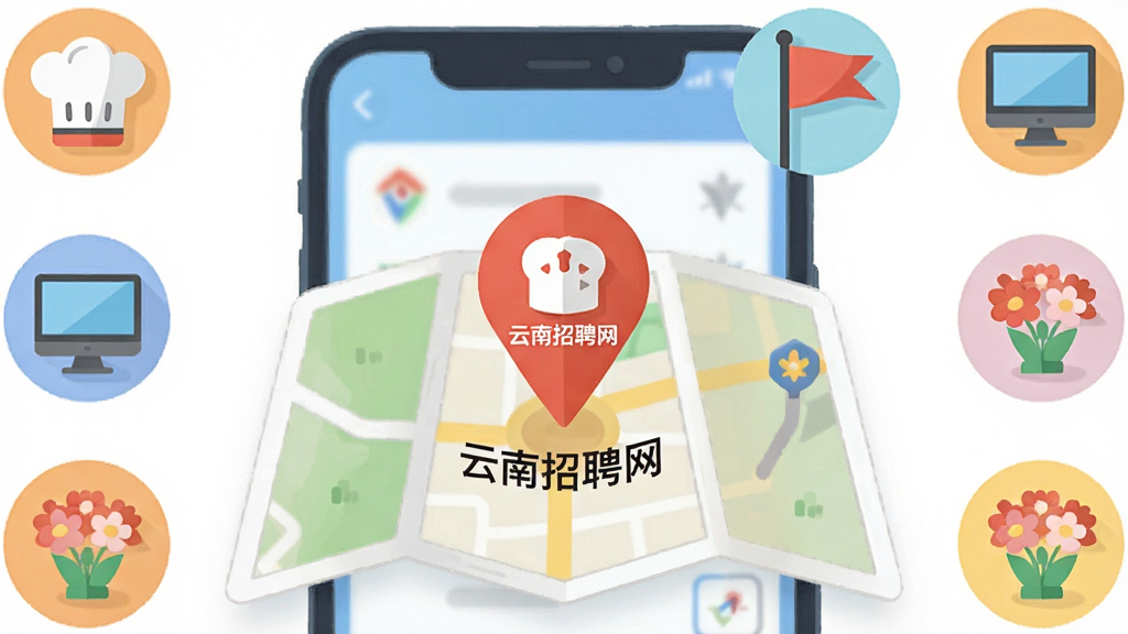 һ��AI���ɵ�ͼƬ������������һ���ֻ���ͼ���棬��ͼ�ϱ�ע�š�������Ƹ�����Ķ�λͼ�꣬��Χɢ���Ÿ���ְҵСͼ�����ʦñ�������졢���ԡ��ʻ��������ǵ�ͼ���У�ͼ�껷�����ܣ�����Ǳ�ƽ���廭�磬ϸ��Բ�����������ʸɾ��޶���Ԫ��