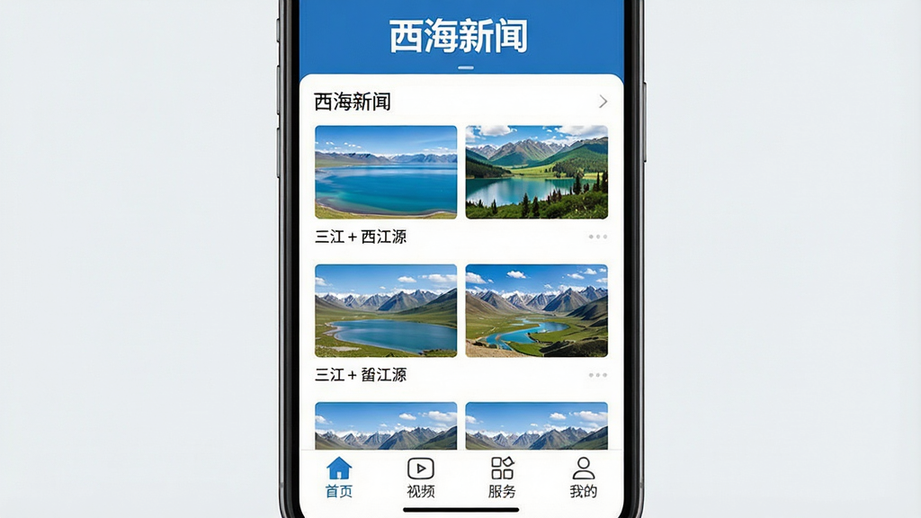 һ���ֻ���Ļչʾ���������š�APP�������棬������Ƽ�����������ɫ�Ͱ�ɫΪ��ɫ����������ʾ���������š����ֱ�ʶ���м���ͼ�Ĳ�ï��������Ϣ���������ຣ��������Դ�ȷ羰����ͼ���ײ�����ҳ����Ƶ�������ҵ��ĸ�����ͼ�꣬���岼���Ű�����������ִ���ƽ�������������ɾ����޶���Ԫ��