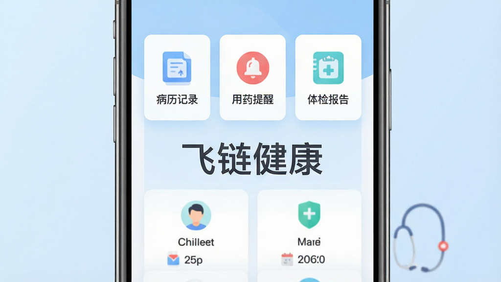 ��������App������չʾ���ֻ���Ļ���У���������͵�ǳ��ɫ���䣬��Ļ����ʾ����������Ƭʽ���֣�������������¼������ҩ���ѡ�����챨�桱��ͼ�꣬���������ִ�����ƽ����ƣ����ʸɾ��������޶���Ԫ�أ�ͼƬ��������������������ֱ�ʶ��