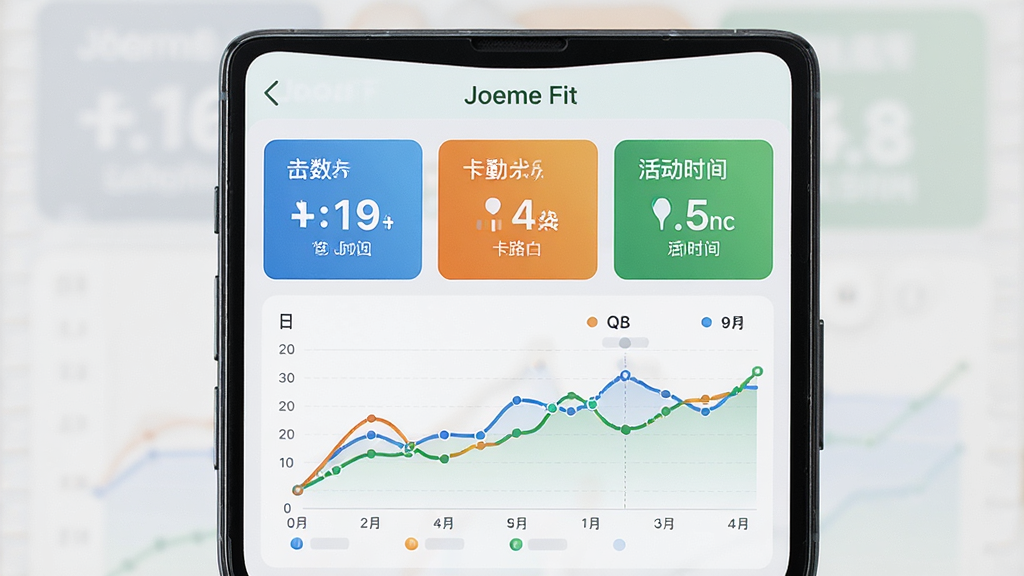 Joeme Fit �������ݿ�����棬����Ϊ�ֻ���Ļչʾ��������·��ʱ�����������ֿ�Ƭ������Ϊ�����������ݣ��·�Ϊ������������ͼ���Ű�����������ˬ�׶���ϸ�ڰ������������ͼ����ɫ���֣����ʸɾ��޶���Ԫ�أ���Ļ�����С�Joeme Fit������