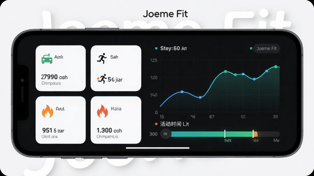 Joeme Fit ȫ����˶������Զ���¼����չʾ������Ϊ�ֻ���Ļ��ʾ��������ͼ�ͻʱ���ᣬ�������Ϊ���ݿ�Ƭ���Ҳ�Ϊ�������ƣ��Ű����룬����Լ�Ƽ��У�ϸ�ڰ�������ͼ����������ı�ʶ�����ʸɾ��޶���Ԫ�أ���������Joeme Fit������