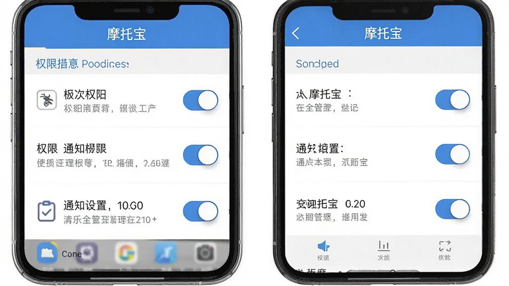Ħ�б�App���ý����ͼ���������ֻ���Ļ��ʾȨ�޹�����֪ͨ����ҳ�棬����Ϊ�б���ʽ��ÿ���п��ذ�ť��˵�����֣��Ű����룬����࣬ϸ��ͼ�����������ʸɾ��޶���Ԫ�أ���Ļ��������ʾ��Ħ�б���