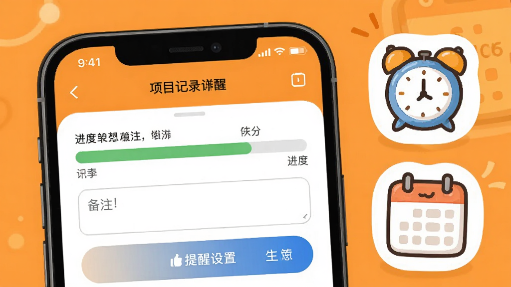 ��Ŀ���Ľ��ȼ�¼�����ѹ��ܽ��棬�ֻ���Ļ��ʾһ����Ŀ����ҳ�������н���������ע�������������ð�ť���Ա���һ����ͨ��������ͼ�������ͼ�꣬��������ů�ĳ�ɫϵ���������׺͡�ֱ�ۣ����ʸɾ�������������