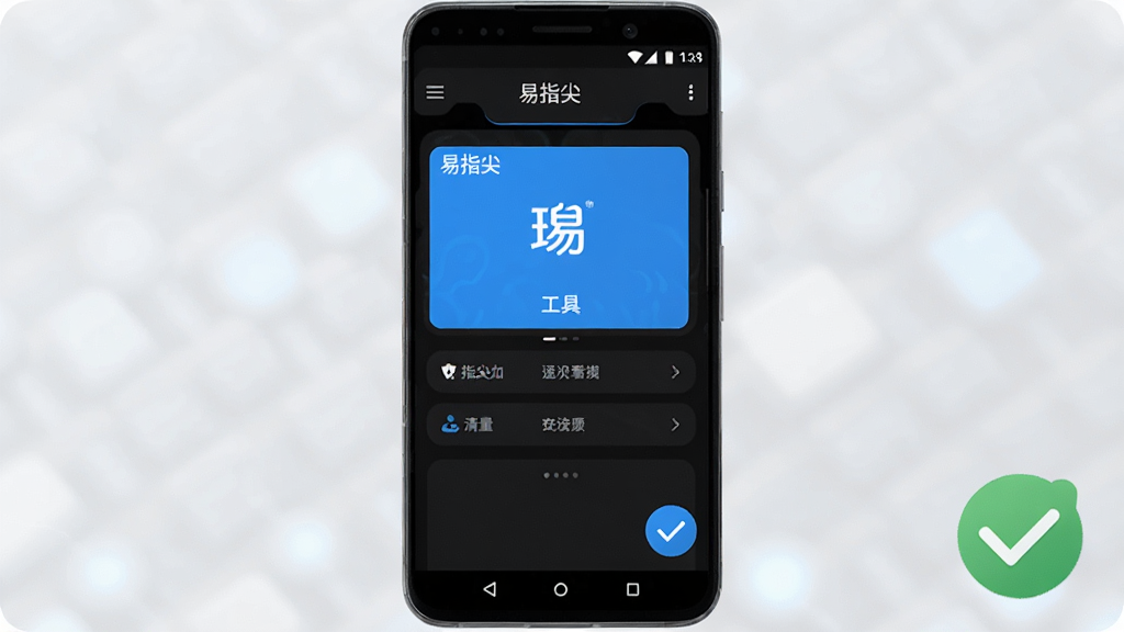 һ�š���ָ�⡱App�ڰ�׿�ֻ��ϵ�����Ч��չʾͼ���������ֻ���Ļ��ʾ�������н��棬����Ϊ��ɫģʽ������Ԫ������ɫ������ʾ���������½���һ���Թ�ͼ���ʾ����������������Ƽ������У������������ɾ��޶���Ԫ�ء�