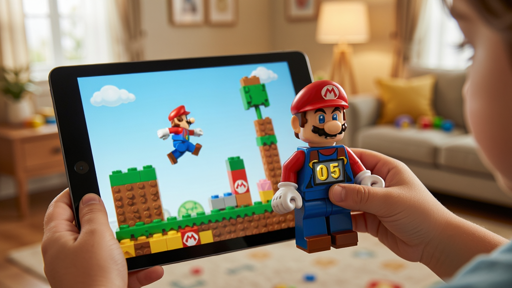 LEGO Super Mario ����������һ��С�����������ָ���������п���ƽ�������Ļ��������ǰ��Ļ��ʾ���������ƽ�廭������������ڻ�ľ��ɵĹؿ�����Ծ����������ܰ�ļ�ͥ����������������ͣ����дʵ�Ҹ���ͯȤ������������������Ԫ�ء�