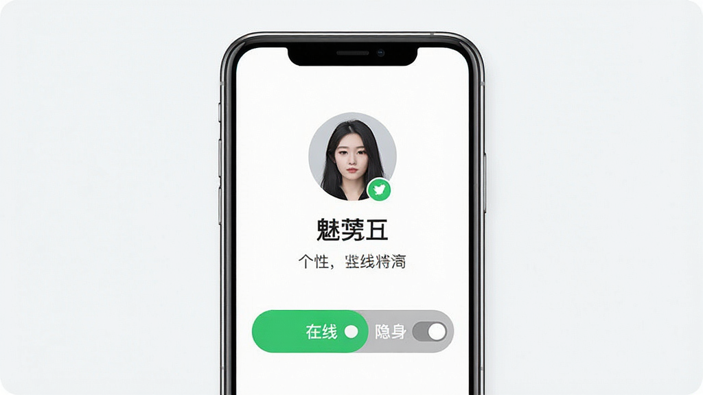 һ��չʾ����App������ҳ�����ͼƬ�������������ֻ���Ļ����Ļ����ʾ��ͷ���ǳơ�����ǩ���Լ�����״̬�л���ť�������Ǹ�����ҳ��д�����־��У��Ű����������Ϊ�ִ���Լ�磬ϸ����ͷ��ΪԲ�Σ�״̬��ť����ɫ���֣���ɫ���ߣ���ɫ�������������������ɾ����޶���Ԫ�ء�
