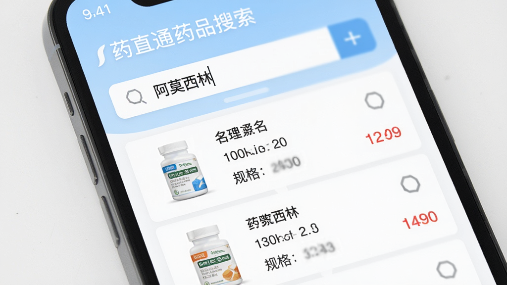 ҩֱͨҩƷ�������棬�ֻ���Ļ��ʾ�������������ˡ���Ī���֡����·��������ҩƷ�б�������ҩƷͼƬ�����ơ����ͼ۸񣬽����԰�ɫ��ǳ��ɫΪ�����������������ɾ�������ϸ��