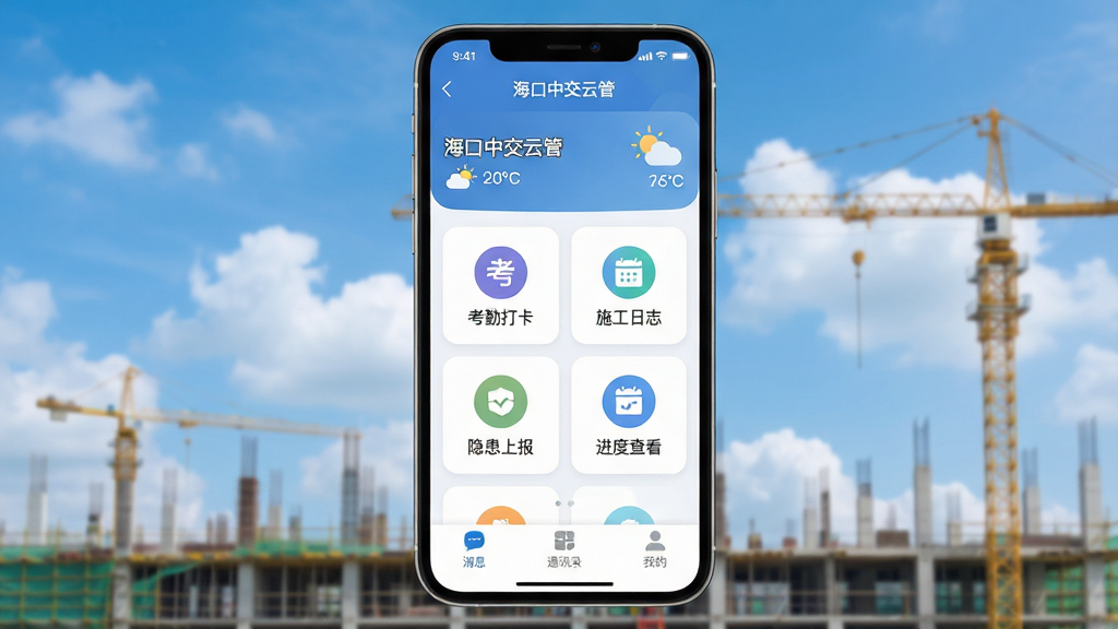 һ��չʾ�������н��ƹܡ�APP�ֻ�����ȫò��ͼƬ������������һ���ִ������ֻ�����Ļ��ʾAPP��ҳ���֣���������Ŀ���ƺ�������Ϣ���м��ǿ��ڴ򿨡�ʩ����־�������ϱ������Ȳ鿴�ĸ���ͼ�갴ť���ײ�Ϊ��Ϣ��ͨѶ¼���ҵ�����ѡ��������Ǹɾ��Ĺ���������Ƴ���������ִ���ƽ����ϸ��Բ�����������ʸɾ��޶���Ԫ��