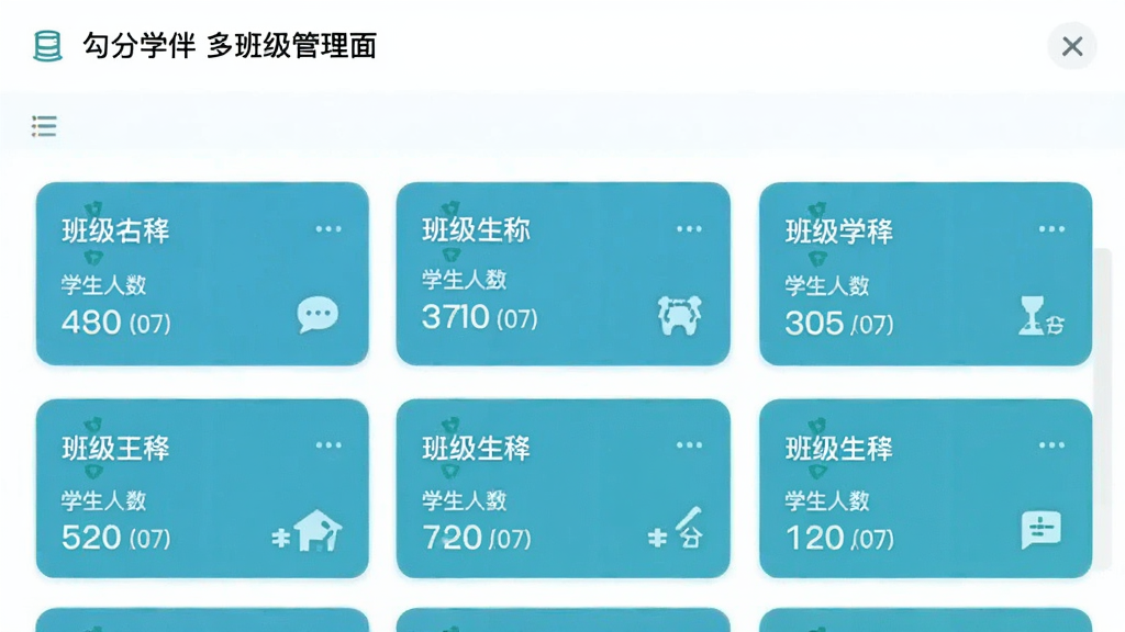 ����ѧ���༶�������棬��ʾ����༶��Ƭ�б���ÿ����Ƭ���а༶���ƺ�ѧ������������ɽ����Ӧ�༶����������ˬ�����������������޶���Ԫ��