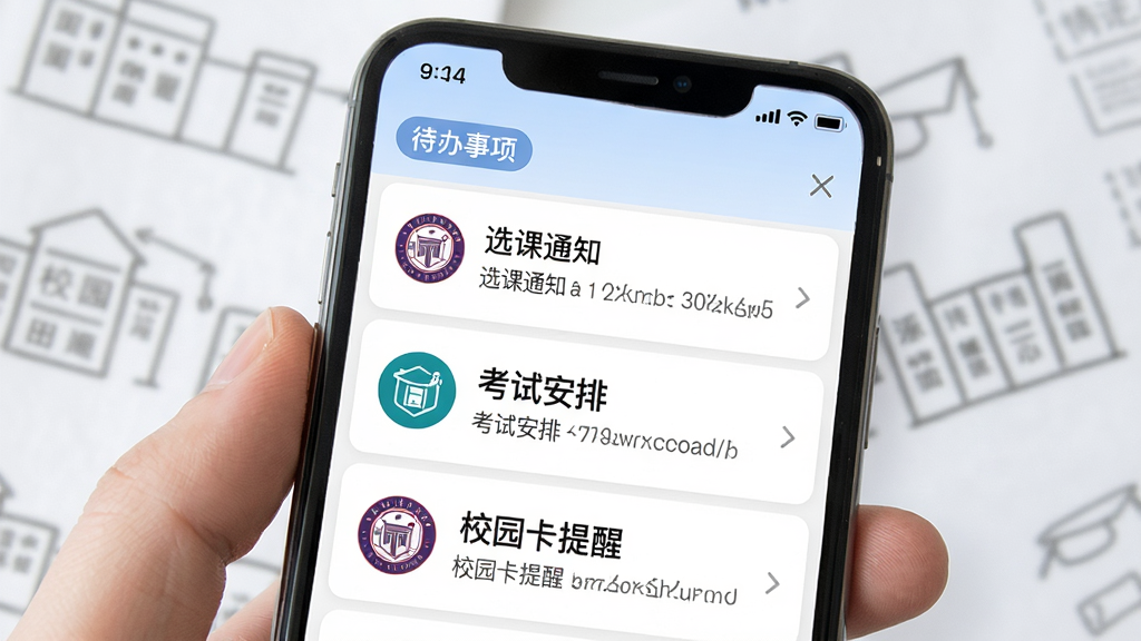 �ں��Ż�App����Ϣ֪ͨ���棬�ֻ���Ļ����ʾ��Ϣ�б���ÿ����Ϣ����ѧУͼ��ͱ��⣬��ѡ��֪ͨ�����԰��š�У԰�����ѣ������С����������ǩ�������ˬ���������������ʸɾ�