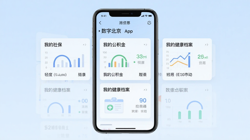 һ�š����ֱ�����App�ĸ��˵���ҳ���ͼ�������������ֻ���Ļ����Ļ��չʾ�ſ�Ƭʽ�ĸ�����Ϣģ�飬�������ҵ��籣�������ҵĹ����𡱡����ҵĽ����������ȣ�ÿ�ſ�Ƭ���м򵥵�ͼ��������ժҪ����������͵�ǳ��ɫ��������ִ������ʸɾ��޶���Ԫ��