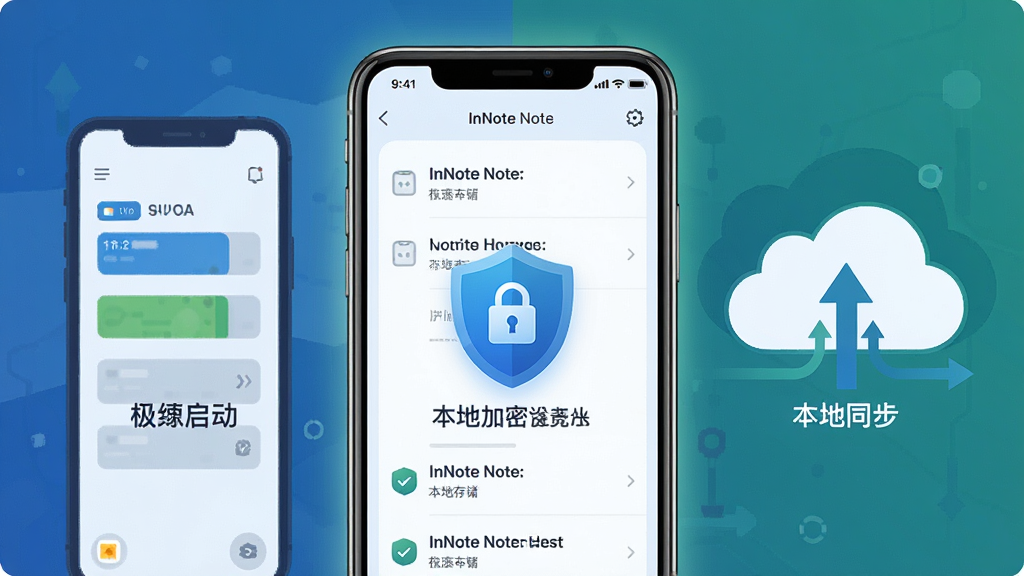 һ��չʾInNote�ʼ�Ӧ�ü��������ͱ��ش洢���ܵ�ʾ��ͼ��������һ���ֻ���Ļ����˲��ֱ�ӽ���ʼ��б����棬��Ļ������һ������ͼ��������ؼ��ܴ洢���������ֻ��洢�ռ���ƶ�ͬ���ĶԱ�Ԫ�أ��������ֻ�Ϊ��������չ�������Ƽ��б�ƽ�廭��ϸ�ڸɾ����䣬���ʸ��壬�޶���Ԫ��