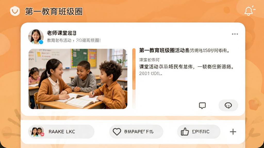 ��һ�����༶Ȧ���棬չʾ��ʦ�����Ŀ��û��Ƭ�����ֶ�̬���·��мҳ����޺����ۻ������򣬽�����ɫ��ů����Ƭʽ���֣����������Ȼ�����ʸɾ�