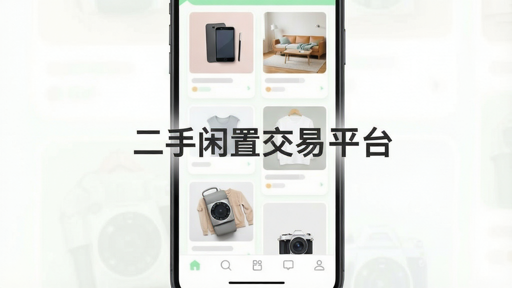 �������ý���ƽ̨App������չʾ���ֻ���Ļ������ʾ���������ý���ƽ̨�����ֱ��⣬��Ļ�ڳ��ּ�Լ����Ʒ��Ƭ�ٲ������֣��������롢����Ҿߵ�������Ʒ����ͼ���ײ�������������������ɫ�԰�ɫ��ǳ��ɫΪ������ƽ����Ʒ�񣬻��ʸɾ��������޶���װ��Ԫ��