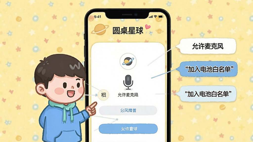 һ��չʾ��Բ������App��������ҳ����ֻ���ͼ����������һ����ͨ����ָ����Ļ�ϵ���˷�Ȩ�����ò��裬�Ա��С�������˷硹�������ذ�����������ʾ���֣������ǵ���ɫ�����������ɣ����ʸɾ�