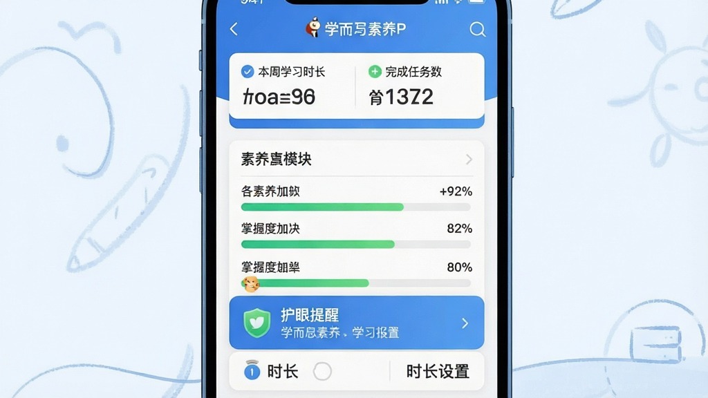 һ��չʾѧ��˼����ѧϰ����ҳ����ֻ�����廭����������Ϊѧ��˼����APP��ѧϰ���ȸ��ٽ��棬�Ϸ���ʾ����ѧϰʱ����������������в�Ϊ������ģ��Ľ����������նȰٷֱȣ��ײ�Ϊ�������ѵ�����ʱ������ѡ�����������Ϊ��ɫ��������ɫ���ȱ�ʶ����������������ִ���࣬���ʸɾ����޶���Ԫ��