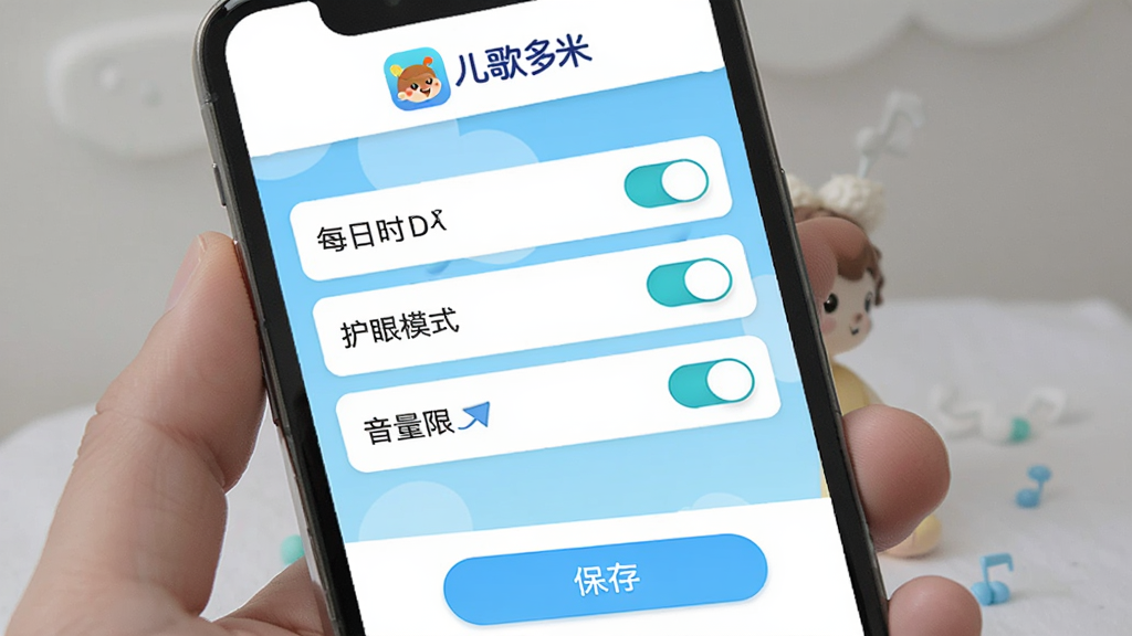 �������App�ļҳ��������ý��棬�������ֻ���Ļ��ʾ����ѡ�����ÿ��ʱ��������ģʽ���������Ƶȿ��ذ�ť������������ˬ���԰�ɫ��ǳ��ɫΪ���������ж������Logo���ײ��б��水ť�����ʸ��壬�����������޶���Ԫ��