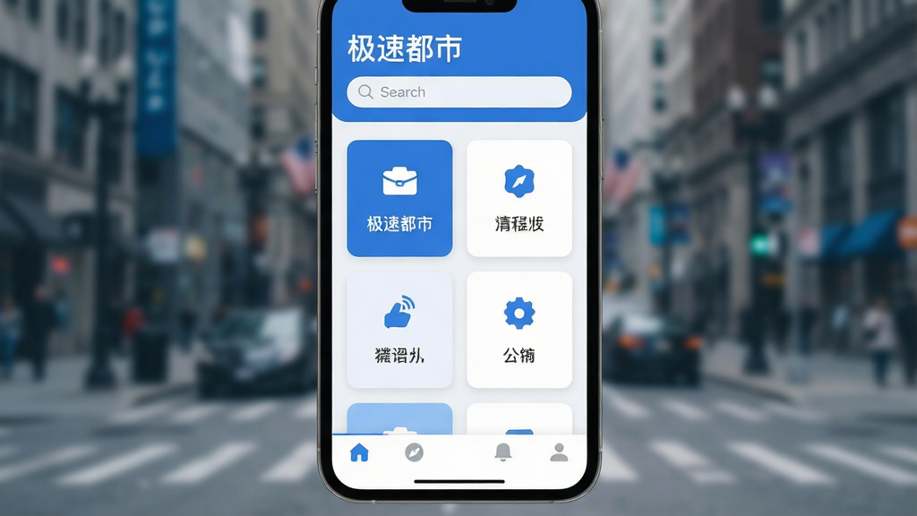 һ���ֻ���Ļ��д����Ļ����ʾ��һ����Ϊ�����ٶ��С���App�����棬������Ƽ���ִ�������ɫ�Ͱ�ɫΪ��ɫ�������������������м��ǿ�Ƭʽ������ڣ��ײ��е��������������黯�ĳ��н־���������±�ƽ�����ʸɾ��������޶���Ԫ��