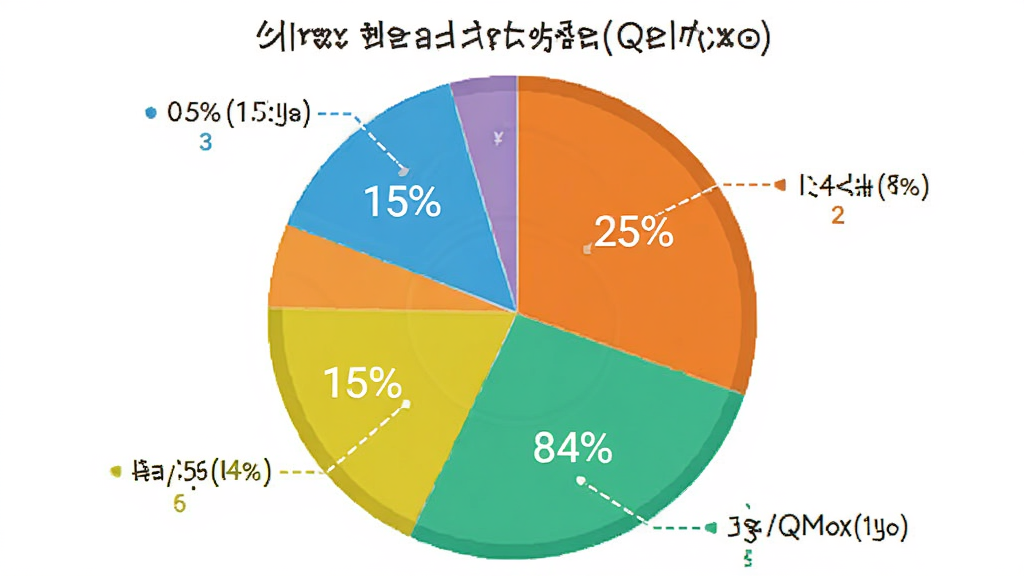 A colorful pie chart showing user age distribution for the