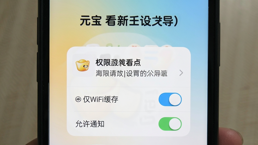 Ԫ���������������������棬�ֻ���Ļ��ʾȨ�����󵯴����·��С���WiFi���桱���غ͡�����֪ͨ��ѡ�����Ϊǳɫ���䣬����Ѻ����������ʸɾ�