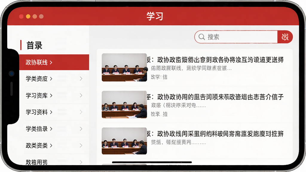 һ��AI���ɵĽ����ͼ���ͼƬ������չʾ����Э���ߡ�APP��ѧϰ���Ͽ�ҳ�棬����Ƿ���Ŀ¼���Ҳ��������б��������򣬶����С�ѧϰ�����⣬���岼����������ɫ�Ժ�׻�Ϊ���������ʽ��࣬���ʸɾ����޶���Ԫ��