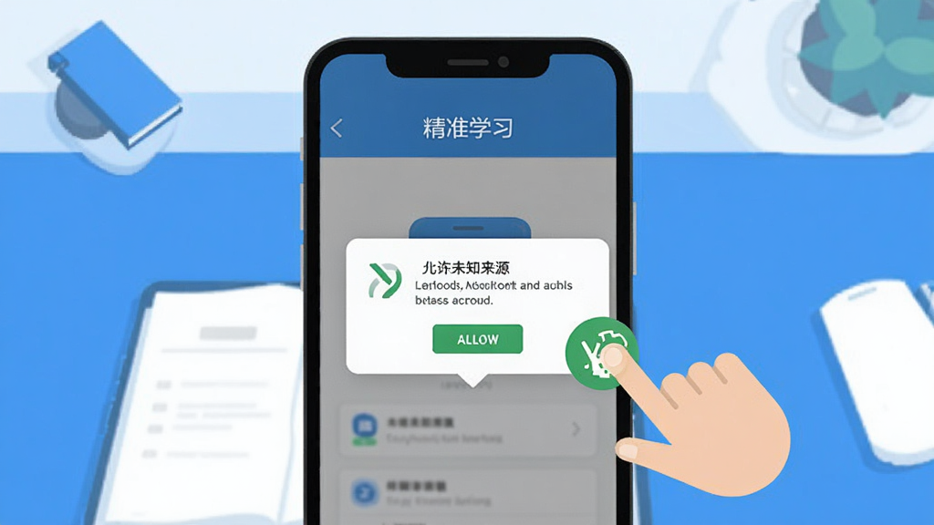 ��׼ѧϰApp��װ����ʾ��ͼ���ֻ���Ļ��ʾ����׼ѧϰ����װ���棬������δ֪��Դ��װ�ĵ�����ʾ���Ա�����ָ���������ʾ�⣬�����Ǽ������棬������ɫ����ƽ����Ʒ���������������ʸɾ��޶���Ԫ��