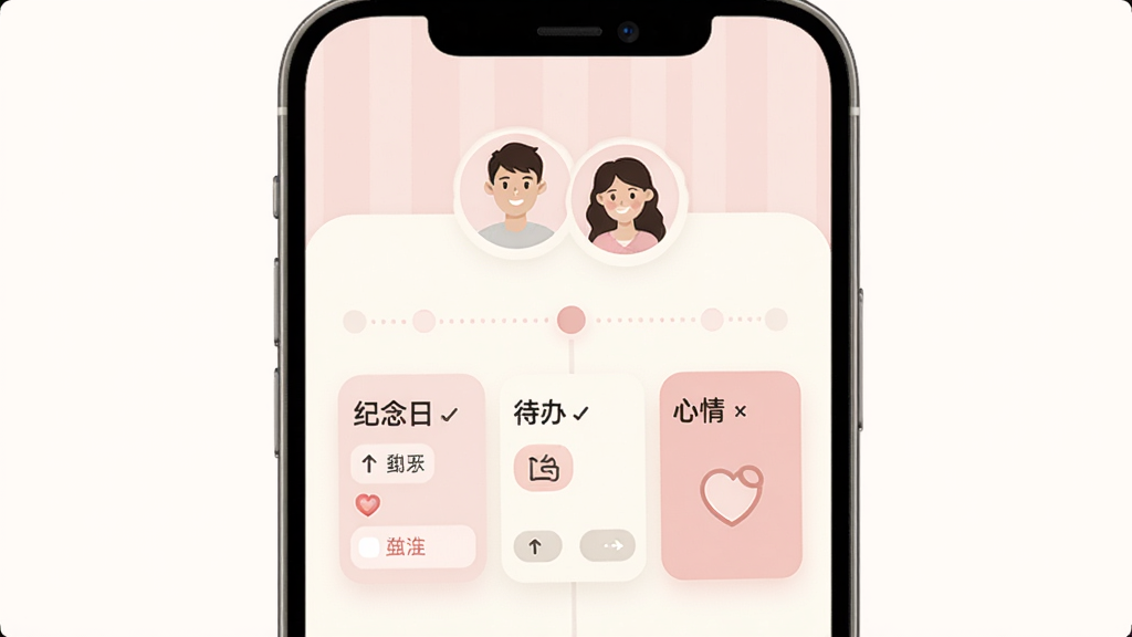 �����ػ�˫��ͬ�����ѹ��ܽ��棬�ֻ���Ļ��ʾ����ʱ���ᣬ�Ϸ�������ͷ���·������ż����ա����졢���鿨Ƭ����ɫ��ǳ�ۺ��װ�Ϊ������ƬԲ����ƣ������ܰ��Լ�����ʸɾ�������Ԫ��