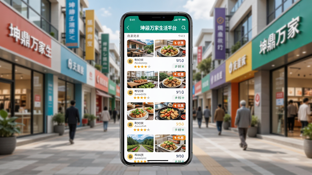 �����������ƽ̨ �ܱ��̼��Ż� �ֻ���Ļ��ʾ�����������ƽ̨���̼��б�ҳ�� ÿ�ҵ��̶������ֺ��Żݱ�ǩ �����Ƿ�����������ҵ�� ����ִ� ɫ������ �������� ���ʸɾ� �޶���Ԫ��