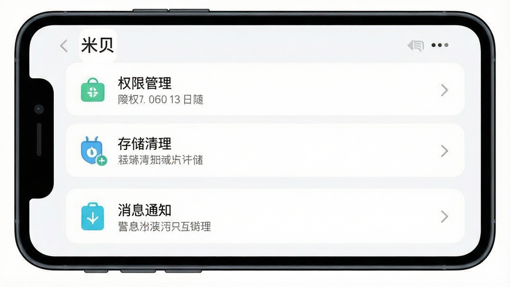 һ���ֻ���Ļչʾ�ױ�App���ý���Ľ�ͼ���廭����������ʾȨ�޹������洢��������Ϣ֪ͨ��ѡ���������������࣬���С��ױ������ֱ�ʶ�����ʸɾ����޶���Ԫ��