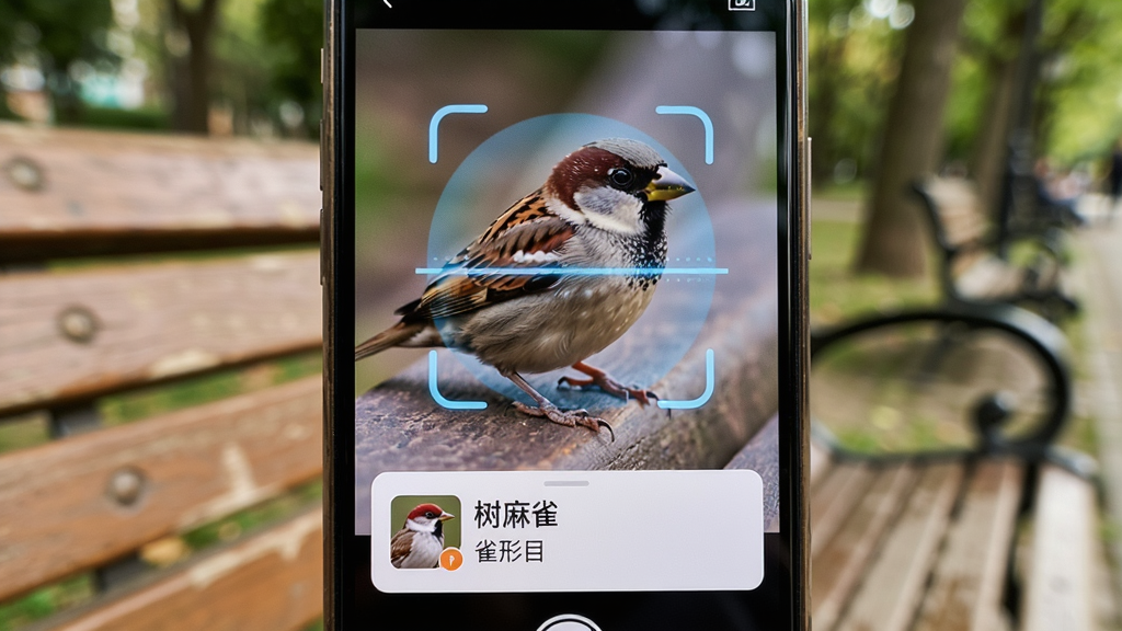 BirdilensӦ�ý�����д���ֻ���Ļ��ʾһֻ��ȸ����Ƭ���ڱ�ʶ����Ļ������ɨ�趯��Ч�����·�����ʶ������Ƭд�С�����ȸ���͡�ȸ��Ŀ���������ǹ�԰���κ�ģ������ľ�����дʵ�����ʸ��壬�޶���Ԫ��