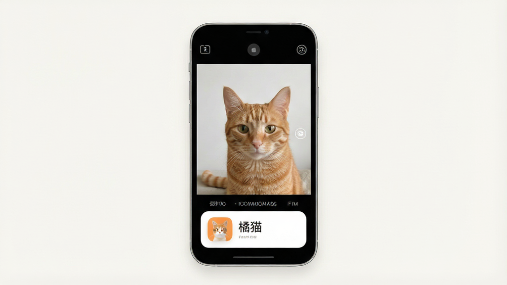 һ��չʾʶ��App���Ľ�����ֻ�����ͼ���ֻ���Ļ����ʾ�����ȡ����ȡ���������׼һֻ��è����Ļ�·�����ʶ������Ƭд�š���è�������汳���Ǹɾ���ǳɫϵ�����ּ�࣬����ִ���ƽ��ϸ��Բ�󣬻��ʸɾ��޶���Ԫ�ء�