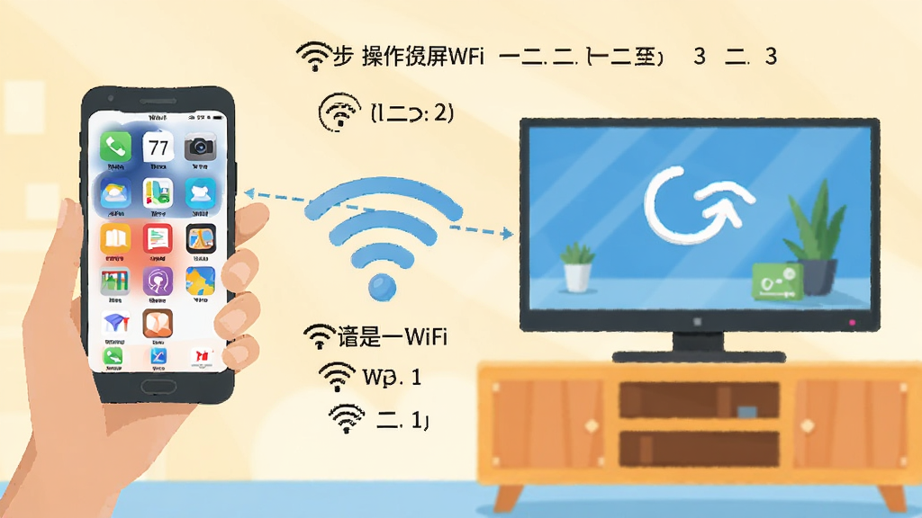 �ֻ�����Ͷ��ʹ�ý̳�ʾ��ͼ���ֻ��͵�������ͬһWiFi��ʾ��ͼ���м���WiFi�ź�ͼ�����ӣ��Ա߱�ע��������һ��������ƽ���廭���ɫ�����죬���ʸɾ�