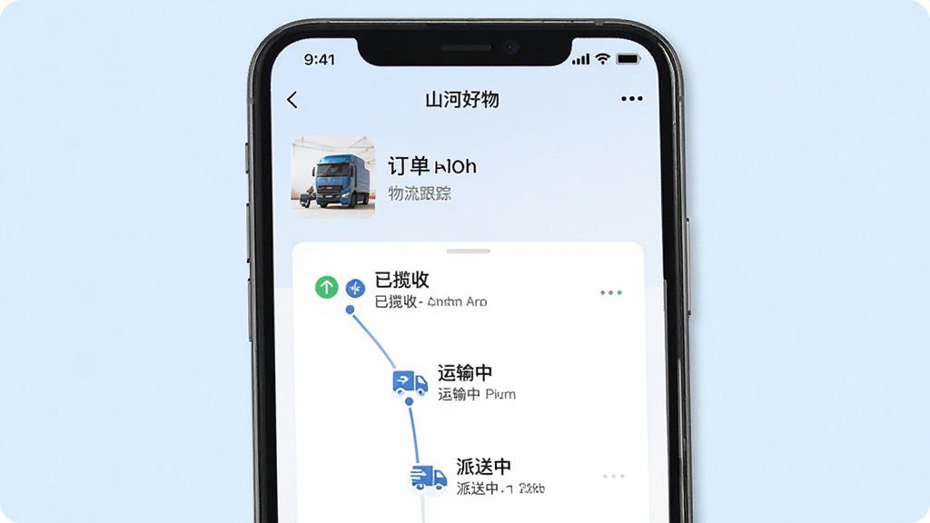 һ��չʾ��ɽ�Ӻ��App������������ҳ���ͼƬ�������������ֻ���Ļ����Ļ����ʾ��һ�������켣��Ϣ���ӡ������ա����������С��ٵ��������С����ڵ���������������Ʒ����ͼ�������ǵ���ɫ����������࣬���ʸɾ����޶���Ԫ��