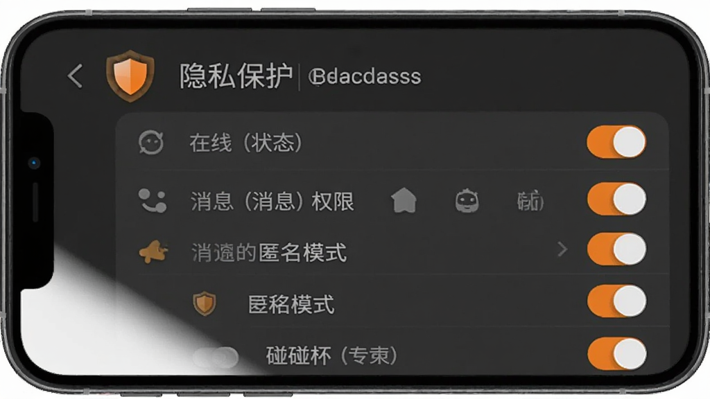 ��������˽���ý��棬�ֻ���Ļ��ʾ�������ѡ���Ȩ���б�����������״̬����ϢȨ�ޡ�����ģʽ�ȣ����������ɫΪ��ɫ�������ذ�ťΪ��ɫ�����������ж���ͼ�����˽�������֣�����లȫ�����ʸɾ��޶���Ԫ�أ������д�������������