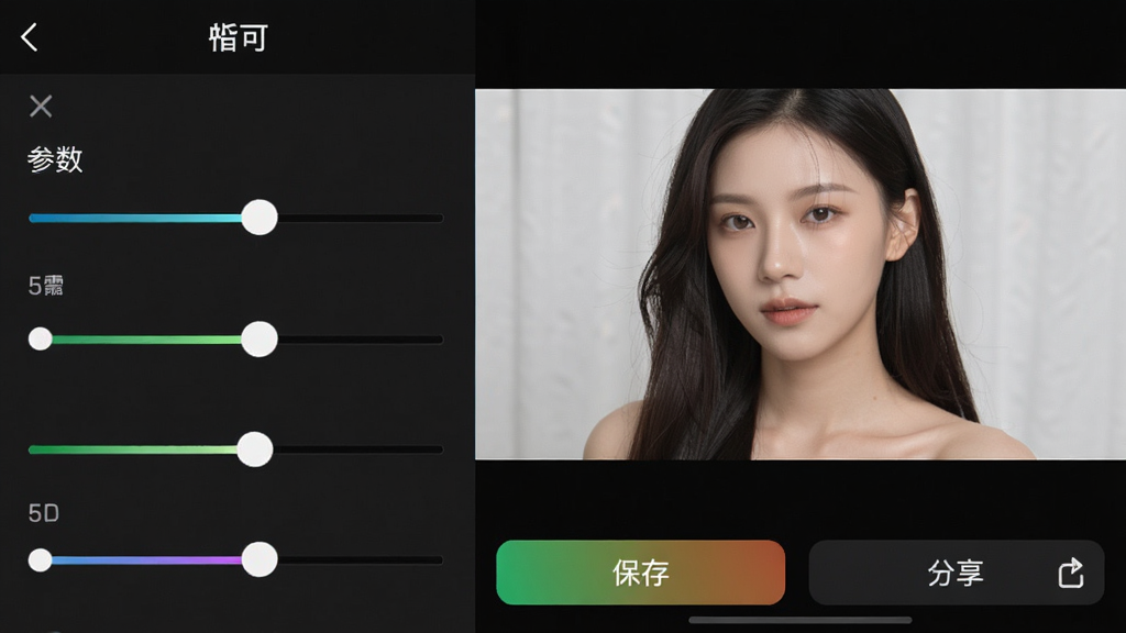 һ���ֻ���Ļ��ͼ��չʾ���ɡ�App�ı༭���棬��Ļ����ǲ������ڻ��ˣ��Ҳ���ʵʱԤ�����棬����ײ��С����桱�͡���������ť����������ɫģʽ���֣�ͻ��ɫ�ʵ��ڵ��Ӿ�Ч�������רҵ�����ã������������޶���Ԫ��