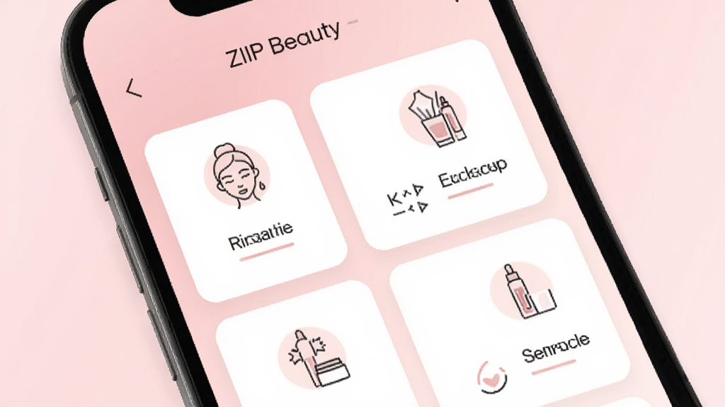 ZIIP Beauty Ӧ��ģʽѡ����棬�ֻ���Ļ��ʾ�������ģʽ��Ƭ����Ƭ����ͼ������ֱ�ǩ������Ϊ��ͽ����ɫ���������룬������£����ʸɾ����޶���Ԫ��