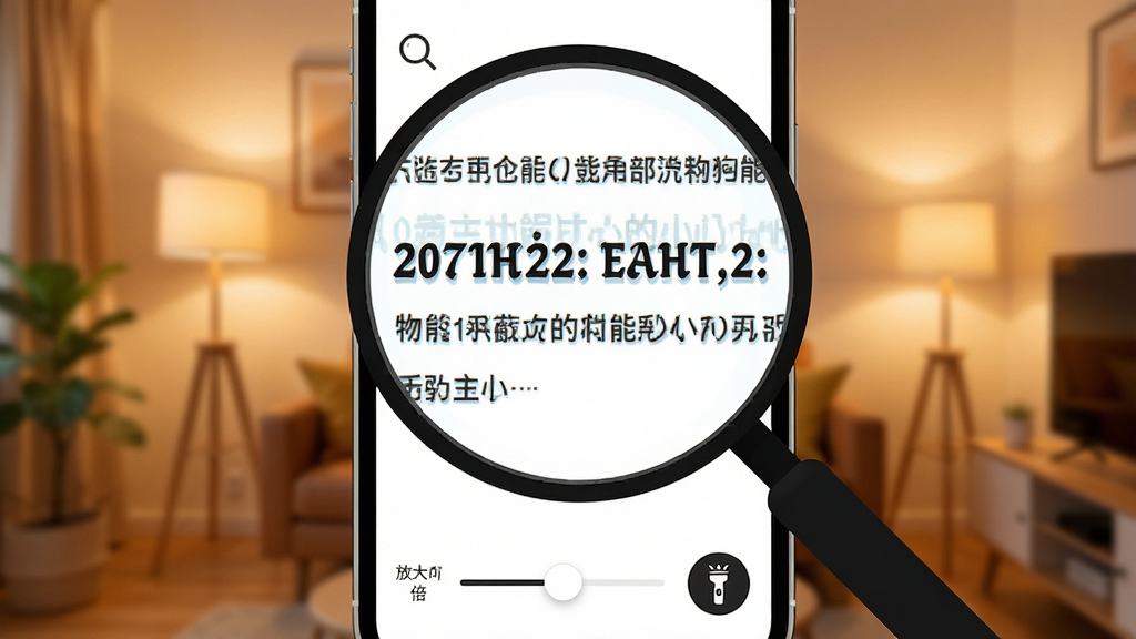 һ���ֻ���Ļ��д����Ļ����ʾ�Ŵ󾵣����ܣ�App�������棬���������ǷŴ�����������������������沼�ּ�࣬�ײ��зŴ������ڻ�����ֵ�Ͳͼ�꣬��������ů�����ڻ���������ִ���ƽ�����ʸɾ��޶���Ԫ��