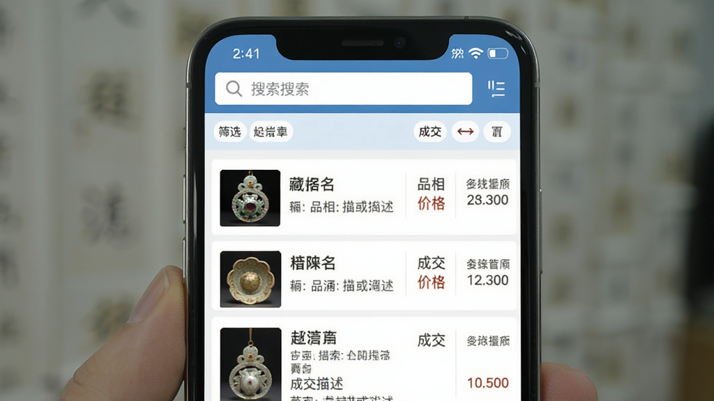 ��ӿ���߳ɽ���¼��ѯ���棬�ֻ���Ļ��ʾ��������б���ÿ����¼������Ʒ����ͼ�����ơ�Ʒ�������ͳɽ��۸�ҳ�涥�����������ɸѡ���������岼�����������ֱ�ǩ��ȷ������ƽ�������ʸɾ��޶���Ԫ��