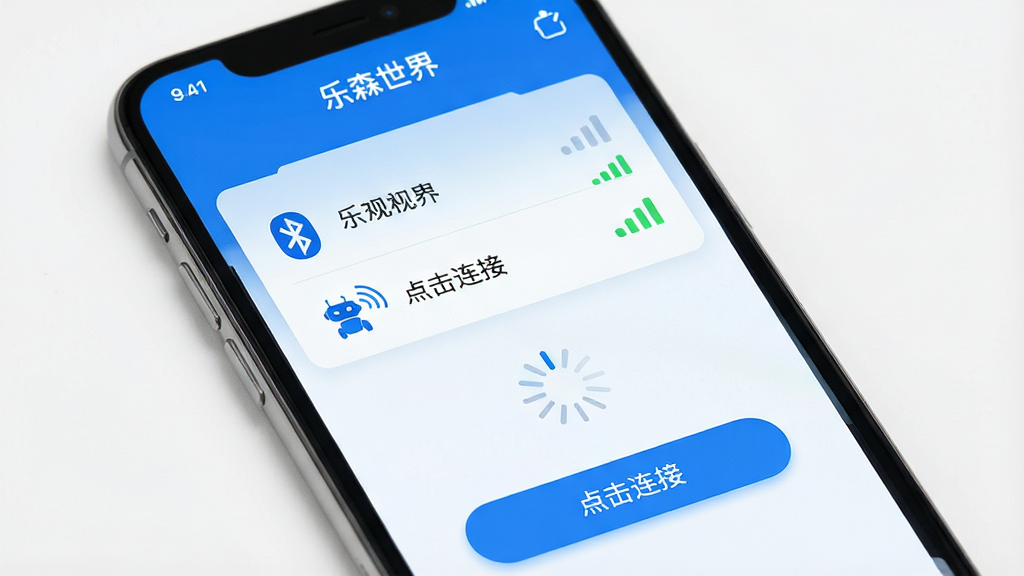 һ��չʾ����ɭ���硱App�������ӽ����ͼƬ���������ֻ���Ļ��ʾ�������Ļ������豸�б��������м����豸���ƺ��ź�ǿ��ͼ�꣬�·��ǡ�������ӡ���ť���Ű��࣬���Ϊ��ɫ�Ƽ��磬ϸ��������ͼ��ͼ��ض��������ʸ��壬�ɾ����޶���Ԫ��