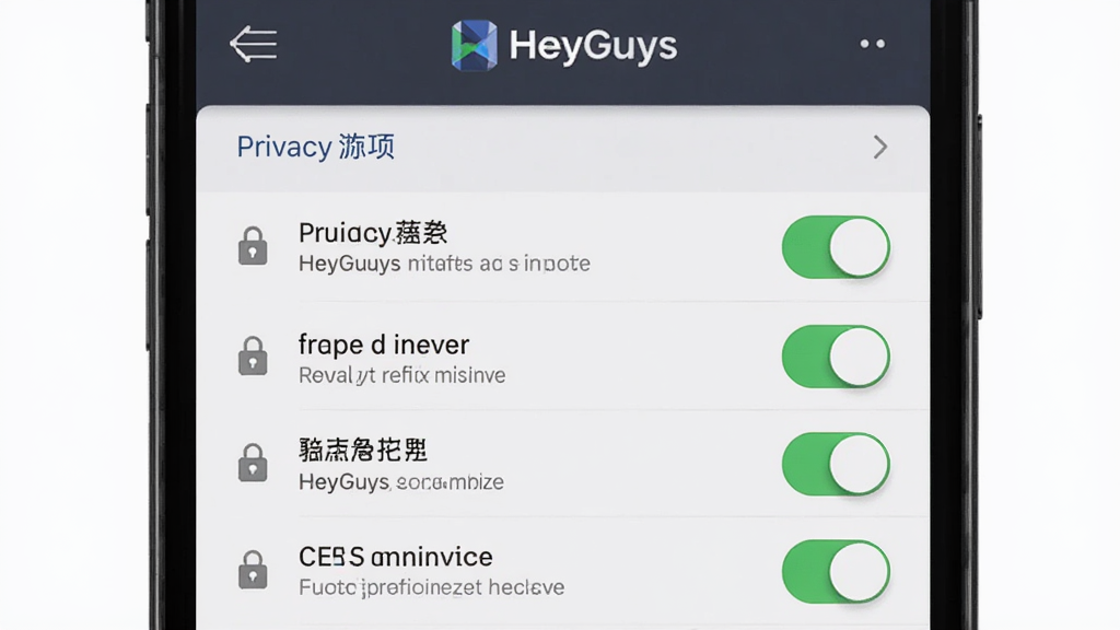 һ��չʾHeyGuys��˽�������ý����ͼƬ���������ֻ���Ļ����˽ѡ����б�������Ϊ�ֻ�����չʾ���Ű�����������Լ���أ�ϸ���Ͽ��ذ�ť��ȷ��˵���������������ͼ���׺�����ʸ���ɾ��޶���Ԫ��