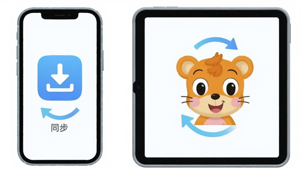 һ��չʾ�ɻ��ٷ�APP���߻���Ͷ��豸ͬ����ͼƬ��������һ���ֻ���һ��ƽ�岢����ʾ��ͬ���ݣ�����Ϊ���ҶԳƣ���Ļ����ʾ����ͼ���ͬ����ͷ���Ű����������Ϊ��Լ�Ƽ��廭�磬ϸ�����豸�߿�Բ��ͼ�����������ʸ���ɾ����޶���Ԫ�ء�