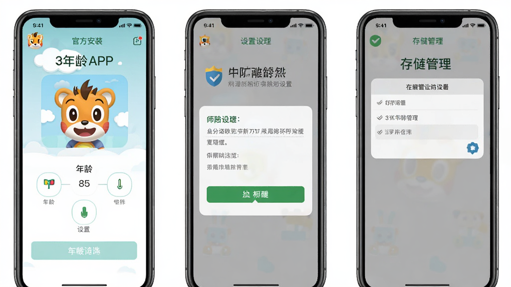 һ��չʾ�ɻ��ٷ�APP��װ�����ý����ͼƬ���������ֻ���Ļ��ʾ����ѡ��Ȩ�����úʹ洢�����������棬����Ϊ�����������У��Ű����룬���Ϊ��ƽ��UI��Ʒ磬ϸ����ͼ�����������ֱ�ע��ȷ�����ʸ���ɾ����޶���Ԫ�ء�