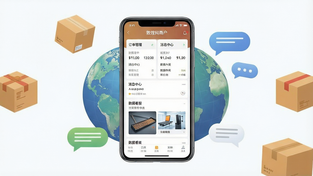 һ��չʾ�ػ����̻�App���Ĺ��ܵ��ֻ�����ϳ�ͼ������������һ�������ֻ�����Ļ����ʾ�Ŷػ����̻�App����ҳ������������������Ϣ���ġ����ݿ����ģ�飬�ֻ���Χ�����Ŵ����羳���̵İ����������������ݵ�Ԫ�أ����岼���������Ű����ֻ�Ϊ�������ⷢɢ������ִ���࣬ϸ�����ֻ��������������ɼ����ػ����̻������������ʸɾ����޶���Ԫ��