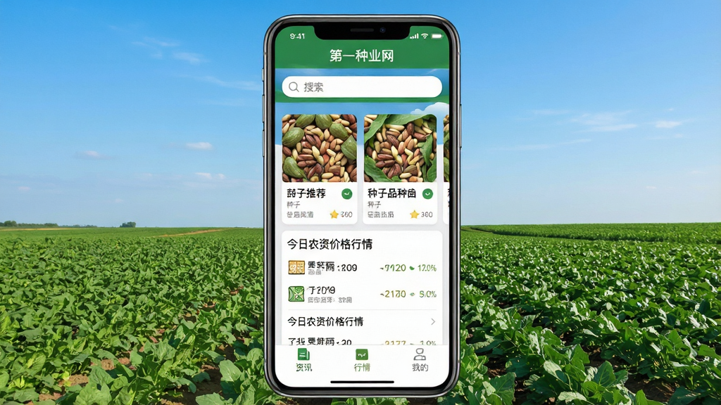 һ���ֻ�Ӧ�ý���չʾͼ�����������ǡ���һ��ҵ����App����ҳ���Ϸ����������м�չʾ����Ʒ���Ƽ���Ƭ�ͽ���ũ�ʼ۸������б����ײ�����Ѷ�����顢�ҵ�����������ǩ�������������̵ص�ũ�ﳡ�������������Ȼ�����ʸɾ����޶���Ԫ��